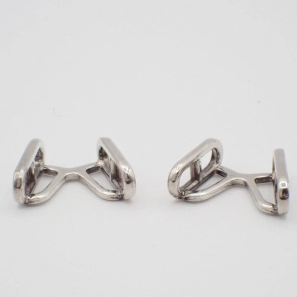 HERMES A Pair of Chaine D'ancre Maillon Cufflinks Sterling Silver 925